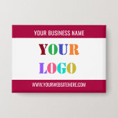 Schaltfläche für Firmenlogo und Text-Werbeaktion Button (Vorderseite)