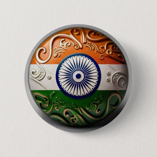 Schaltfläche für indische Flagge Button (Vorderseite)