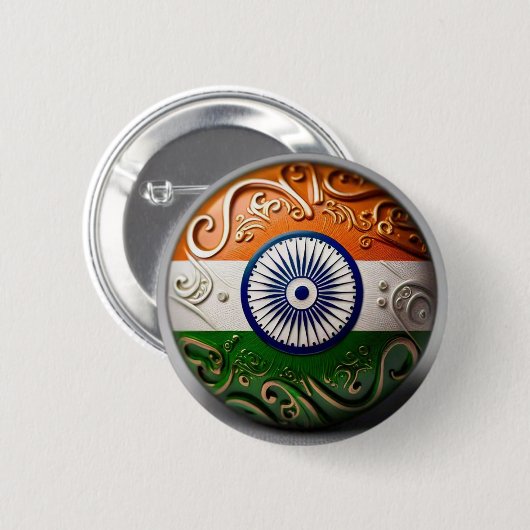 Schaltfläche für indische Flagge Button (Vorne & Hinten)