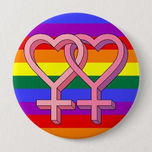 Schaltfläche für lesbisches Symbol LGBT-Gleichheit Button