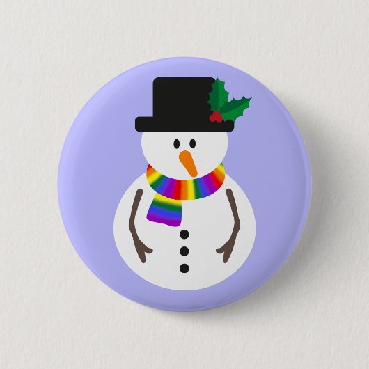 Schaltfläche für LGBT+-Schneemann Button (Vorderseite)