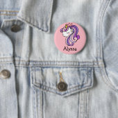 Schaltfläche für niedlich rosa lila Einfarbmarkenn Button (Beispiel)