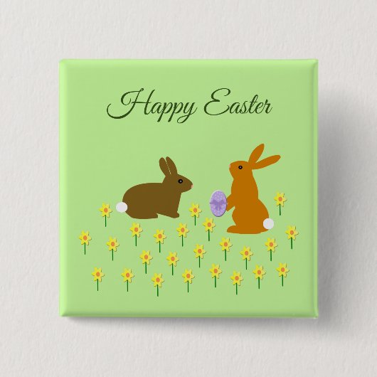 Schaltfläche für niedliche Osterfarben und -modifi Button (Vorderseite)