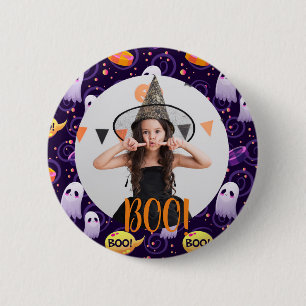 Schaltfläche für Niedliches Ghost Halloween-Benu Button