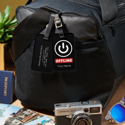 Schaltfläche für Offline-Power zum Entspannen oder Gepäckanhänger (Vorderseite & Rückseite)