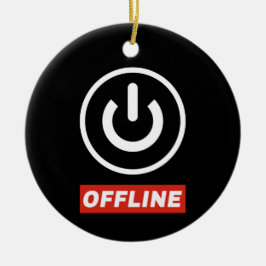 Schaltfläche für Offline-Power zum Entspannen oder Keramik Ornament