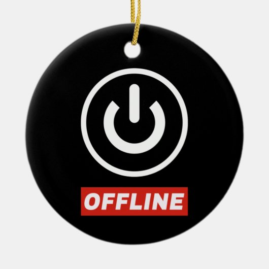 Schaltfläche für Offline-Power zum Entspannen oder Keramik Ornament (Vorne)