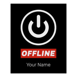 Schaltfläche für Offline-Power zum Entspannen oder Poster