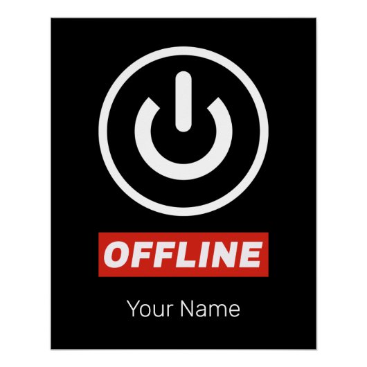 Schaltfläche für Offline-Power zum Entspannen oder Poster (Vorderseite)
