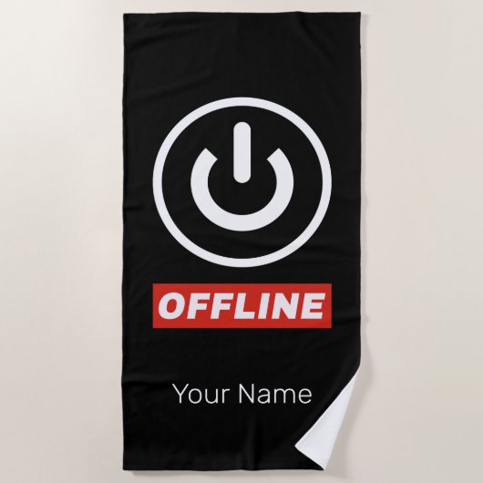 Schaltfläche für Offline-Power zum Entspannen oder Strandtuch (Vorderseite)