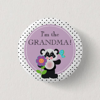 Schaltfläche für Party mit Panda Bear Babydusche Button
