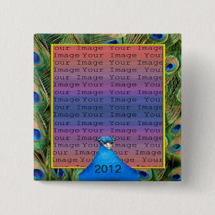 Schaltfläche für Peacock Wedding-Foto Button