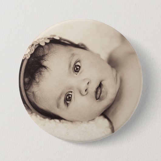 Schaltfläche für personalisiertes Baby-Foto Button (Vorderseite)