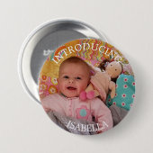 Schaltfläche für personalisiertes Baby-Foto Button (Vorne & Hinten)