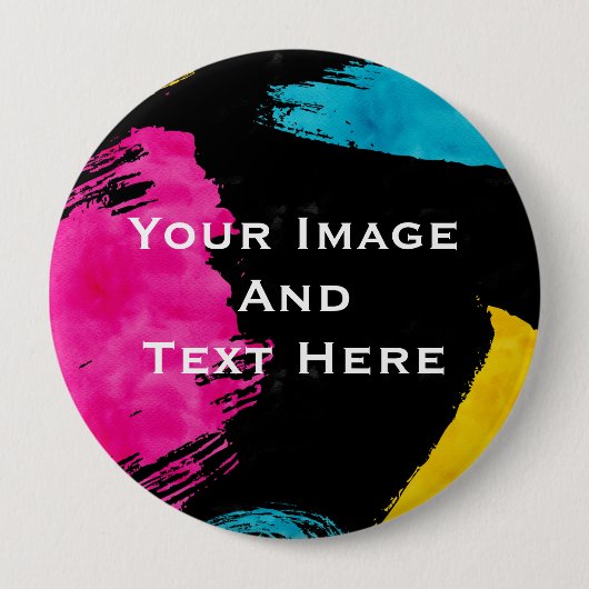 Schaltfläche für Personalisiertes Bild und Text Button (Vorderseite)