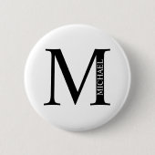 Schaltfläche für personalisiertes Monogramm und Pi Button (Vorderseite)