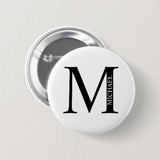Schaltfläche für personalisiertes Monogramm und Pi Button (Vorne & Hinten)
