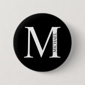 Schaltfläche für personalisiertes Monogramm und Pi Button (Vorderseite)