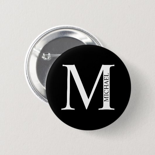 Schaltfläche für personalisiertes Monogramm und Pi Button (Vorne & Hinten)