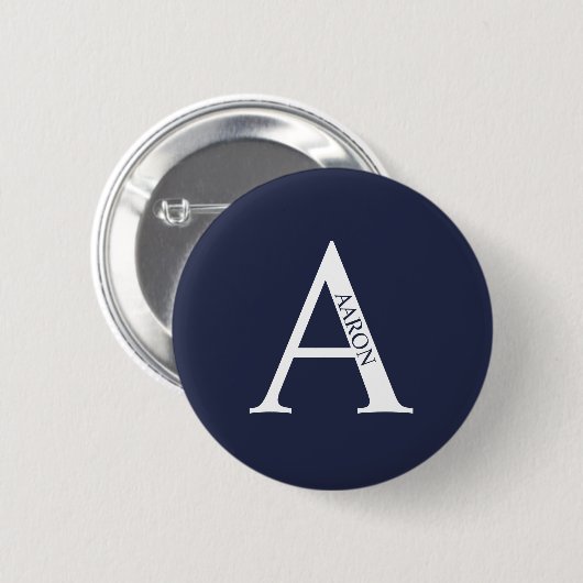 Schaltfläche für personalisiertes Monogramm und Pi Button (Vorne & Hinten)