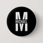 Schaltfläche für personalisiertes Monogramm und Pi Button (Vorderseite)