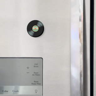 Schaltfläche für Platten Retro-Stil Magnet