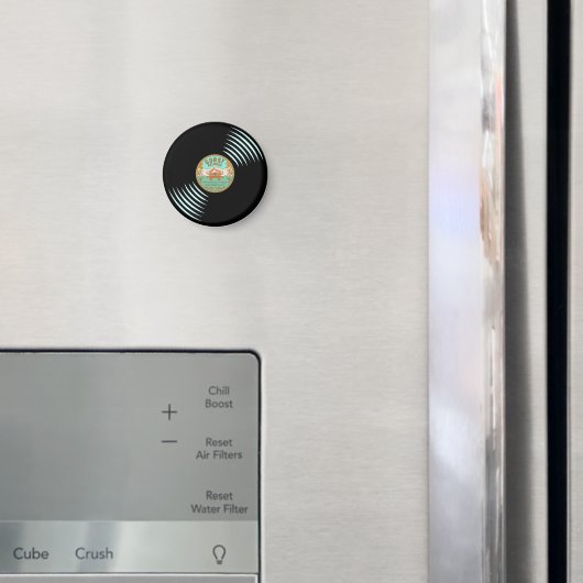 Schaltfläche für Platten Retro-Stil Magnet (In Situ (Kühlschrank))