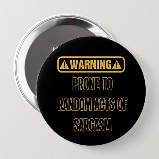 Schaltfläche für Sarcasm Warning Spaß Button (Vorne & Hinten)