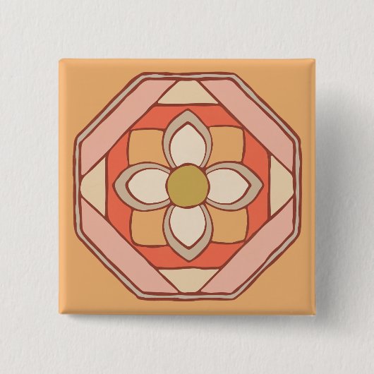 Schaltfläche für traditionelle koreanische Muster Button (Vorderseite)