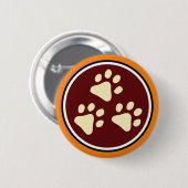 Schaltfläche für Tripawds-3-Paw-Logo Button (Vorne & Hinten)