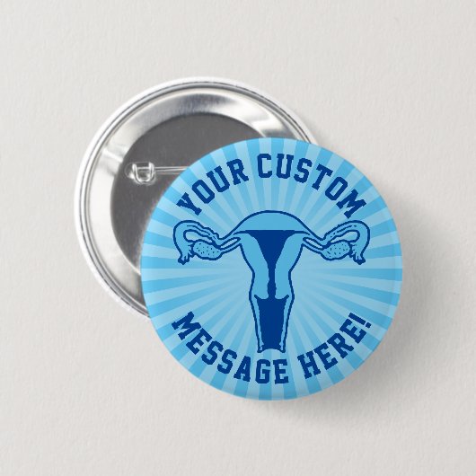 Schaltfläche für Uterus Grafik + Benutzerdefiniert Button (Vorne & Hinten)