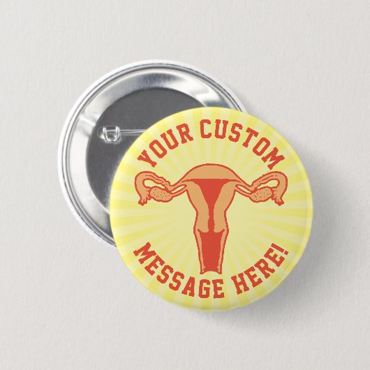 Schaltfläche für Uterus Grafik + Benutzerdefiniert Button (Vorne & Hinten)