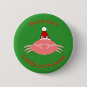 Schaltfläche für Weihnachtskrebs Button (Vorderseite)