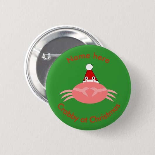 Schaltfläche für Weihnachtskrebs Button (Vorne & Hinten)
