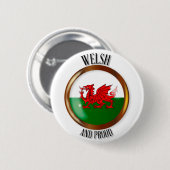 Schaltfläche für Welsh-Proud-Flag Button (Vorne & Hinten)