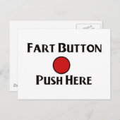 Schaltfläche Furz Postkarte (Vorne/Hinten)