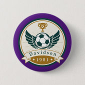 Schaltfläche - Fußball - Personalisiert - Name hin Button (Vorderseite)