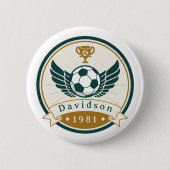Schaltfläche - Fußball - Personalisiert - Name hin Button (Vorderseite)