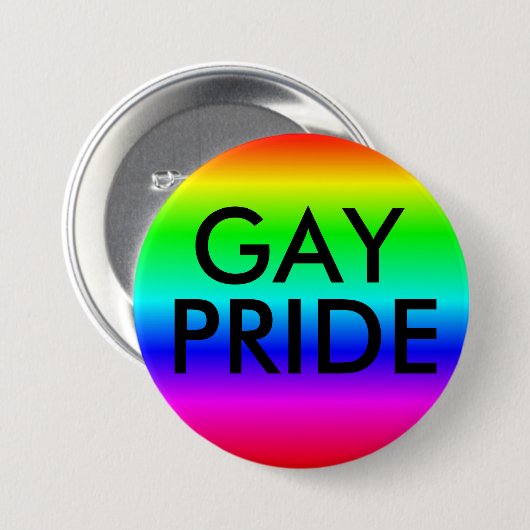 Schaltfläche "Gay 'Pride" für Regenbogenfarben Button (Vorne & Hinten)