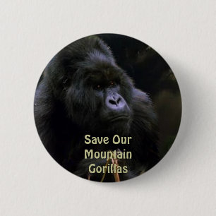 Schaltfläche "GebirgsGorilla gefährdete Arten" Button