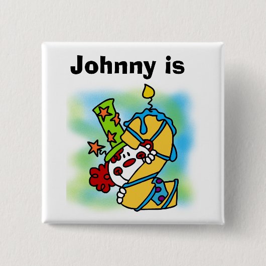 Schaltfläche "Geburtstag eines Jungen Clowns" Button (Vorderseite)