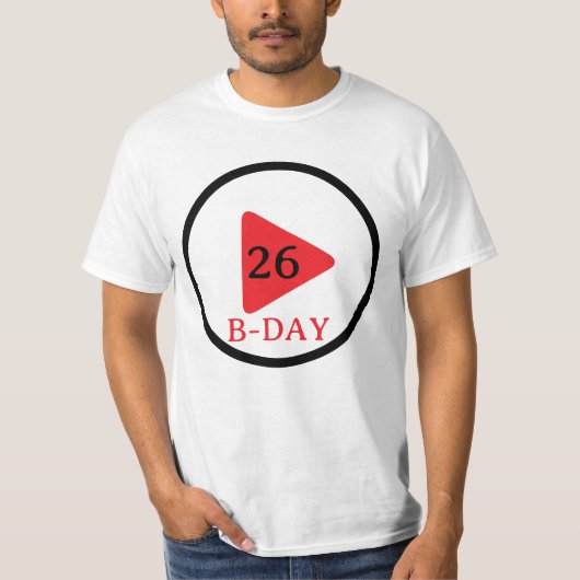 Schaltfläche Geburtstag T-Shirt (Vorderseite)