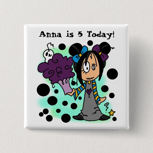 Schaltfläche "Geburtstag von Skelekinz" Button (Vorderseite)