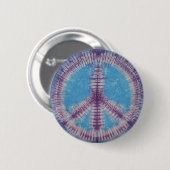 Schaltfläche "Gefärbte Krawatte für lila Friedensz Button (Vorne & Hinten)
