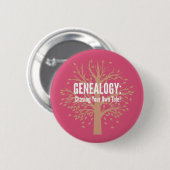Schaltfläche Genealogie (Rosa) Button (Vorne & Hinten)