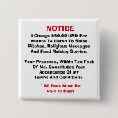 Schaltfläche Geschäftsbedingungen Button (Vorderseite)