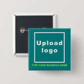 Schaltfläche "Geschäftsname" und "Aquamarines Logo Button (Vorne & Hinten)