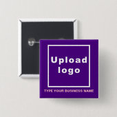 Schaltfläche "Geschäftsname" und "Lila Logo" Button (Vorne & Hinten)