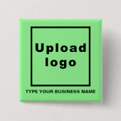 Schaltfläche "Geschäftsname" und "Logo" auf dem gr Button (Vorderseite)