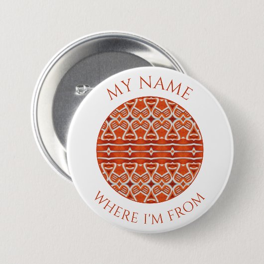 Schaltfläche "GINGERBREAD Round Name Tag Button" Button (Vorne & Hinten)
